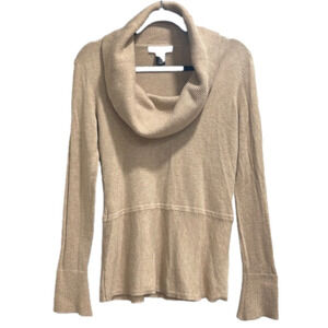 White House Black Market Cowl Neck Sweater in Beige XS